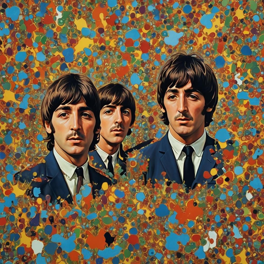 The Beatles in the 1960s: Hyperrealistic Portrait