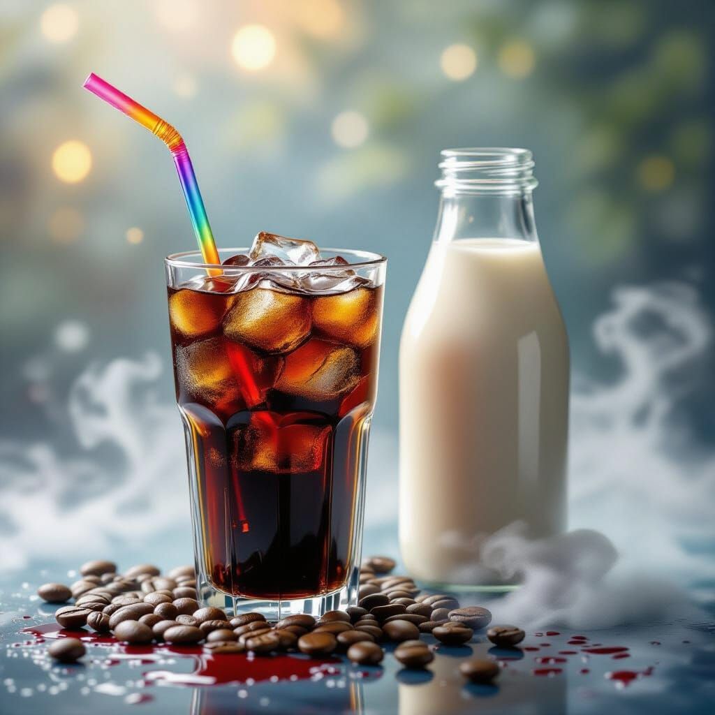 Surreal Coffee Bean Still Life in Ethereal Light