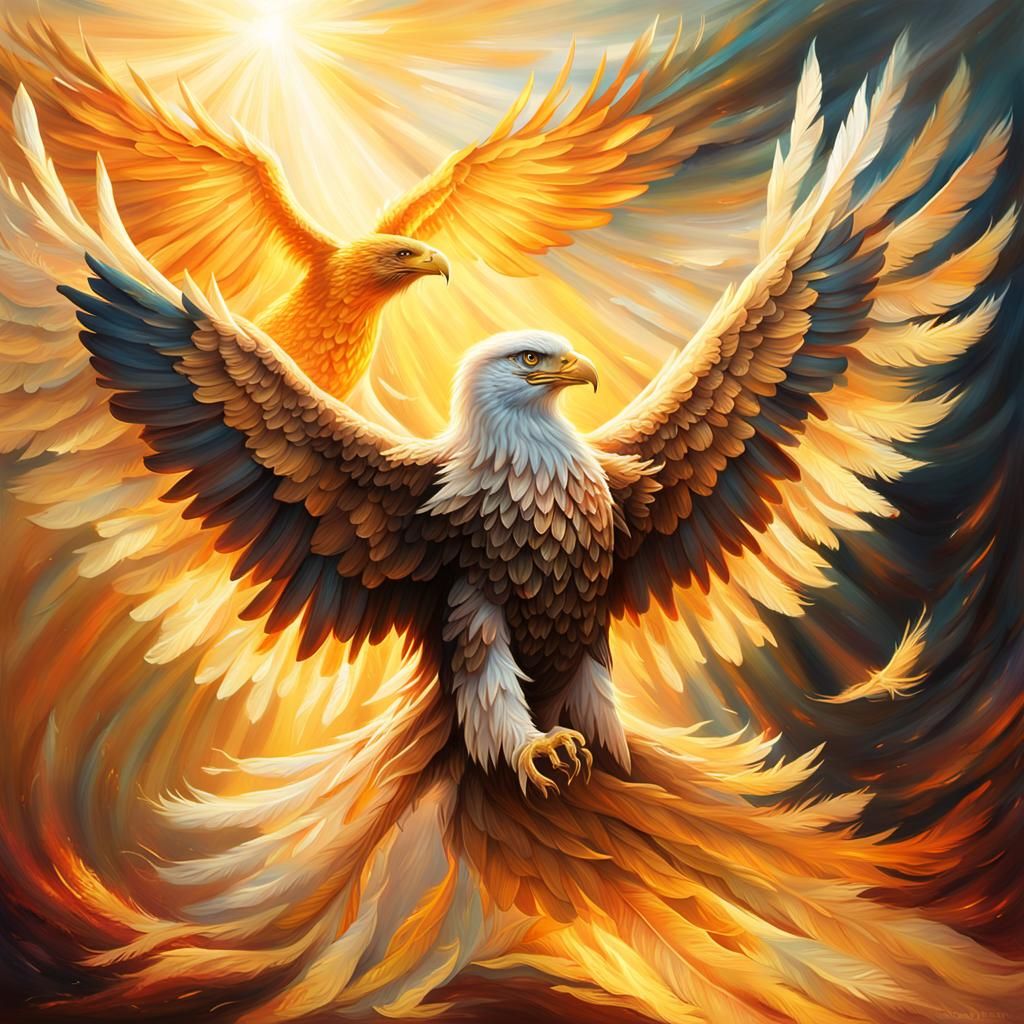 Phoenix Rising: An Ethereal Oil Painting