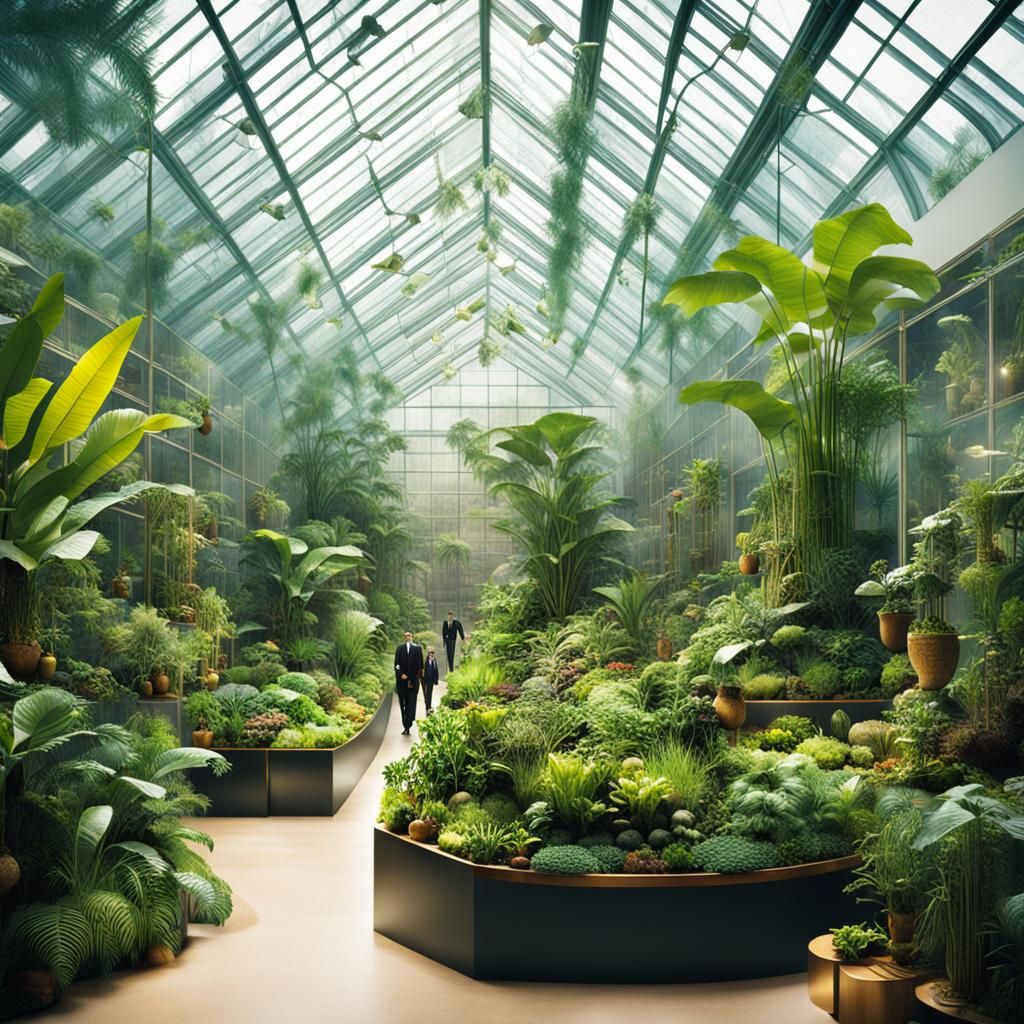 Lush Eco-City Inside Giant Terrarium