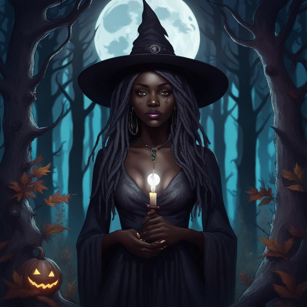 Moonlit Forest Witch