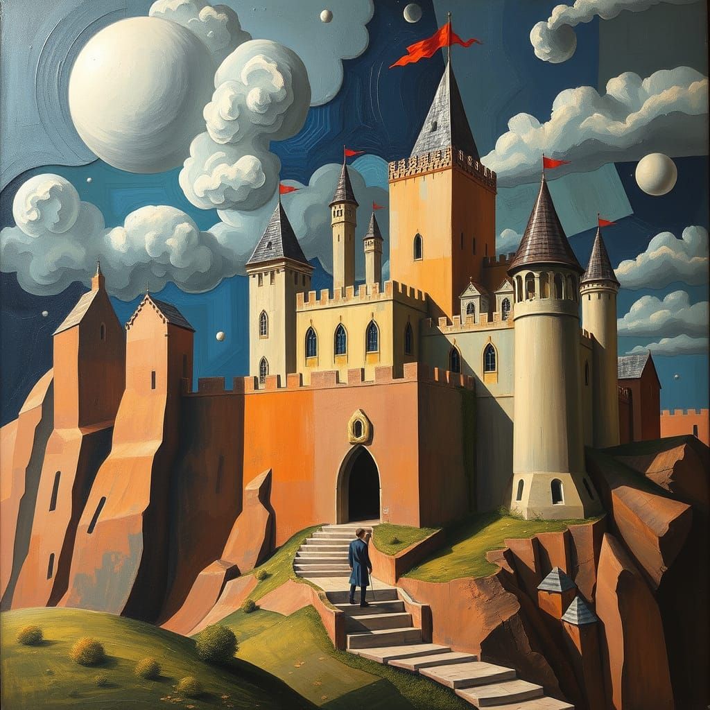 Surreal Cubist Howl's Moving Castle