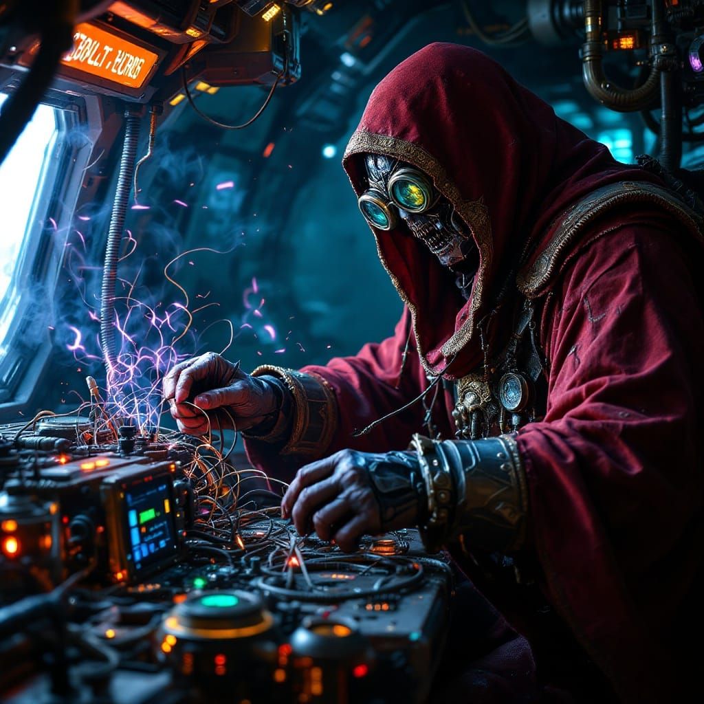 Tech-Priest Unravels Reality's Fabric in a Crucial Spaceship...