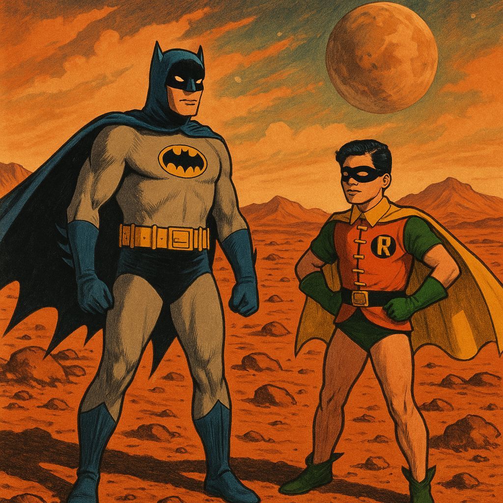 Batman and Robin Explore the Surface of Mars