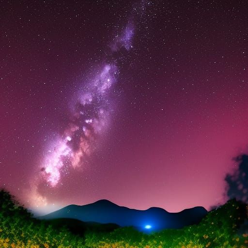 Picturesque Night Sky Under the Stars