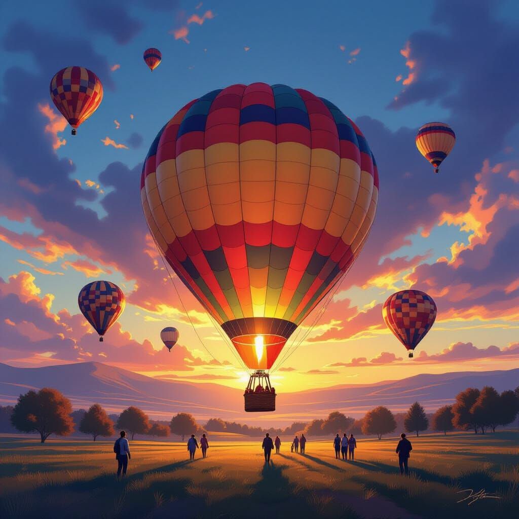 Hot Air Balloon Festival Splash Art