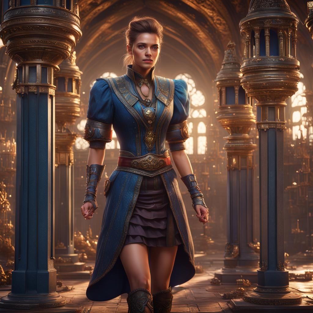 Fantasy Time Lord in Detailed Matte Painting