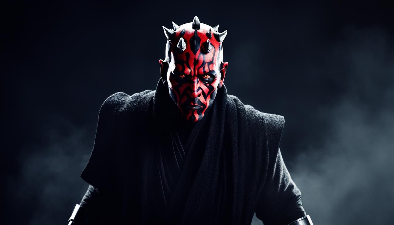 Darth Maul Ready for Battle: Cinematic Star Wars Scene