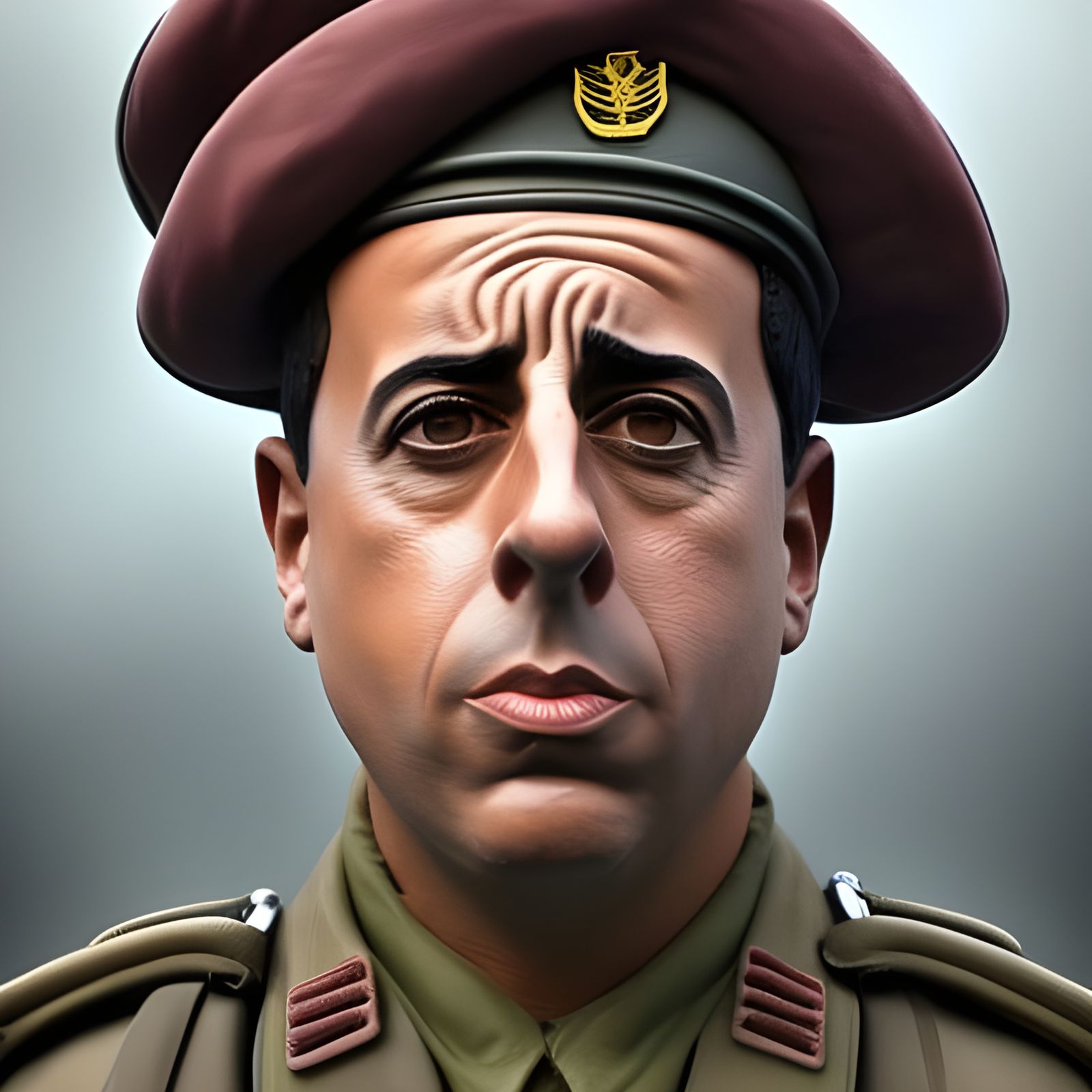 Jerry Seinfeld as WWI Soldier, Detailed 3D Art