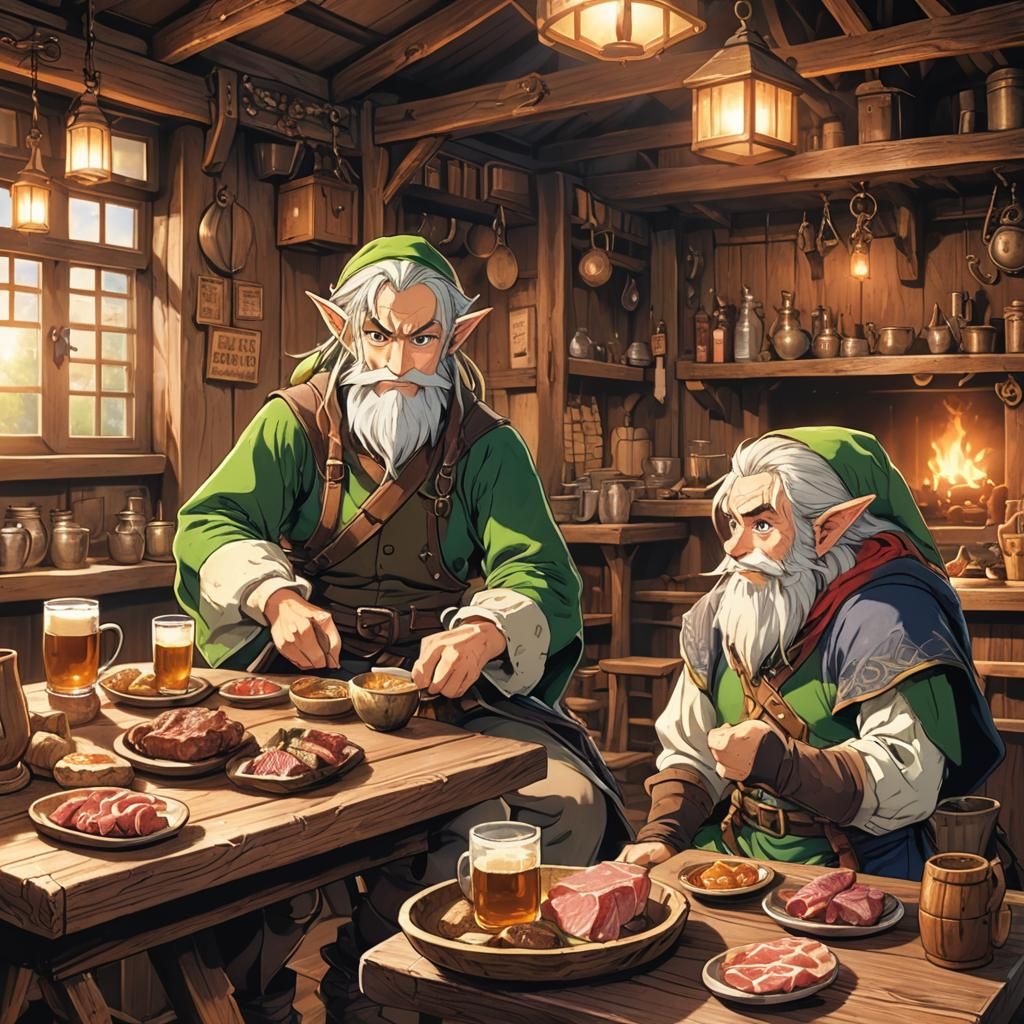 Elf and Dwarf in Tavern, Anime Key Visual