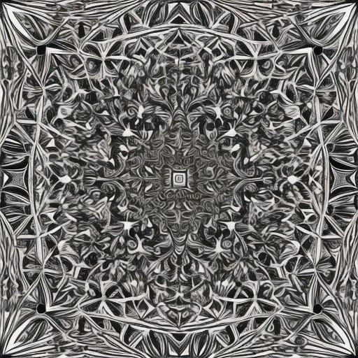 Chimpanzee Bride and Orangutan Groom: Abstract Vector Fracta...