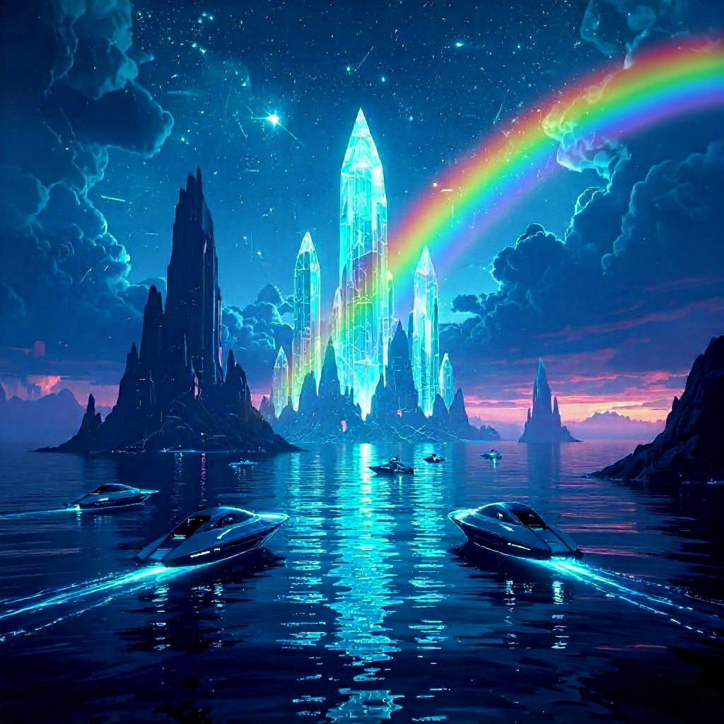 Futuristic Seascape AI Art