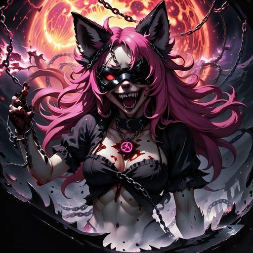 Occult Fox-Girl Prisoner in Cosmic Maelstrom