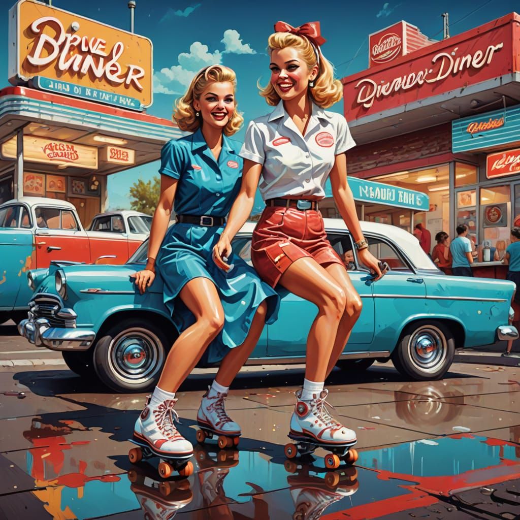 Retro drive-in diner