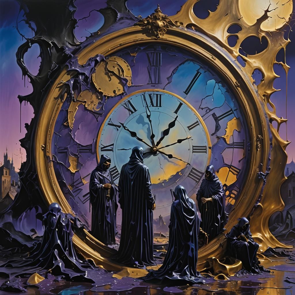 Ghostly Figures Dissolving on Halloween Night