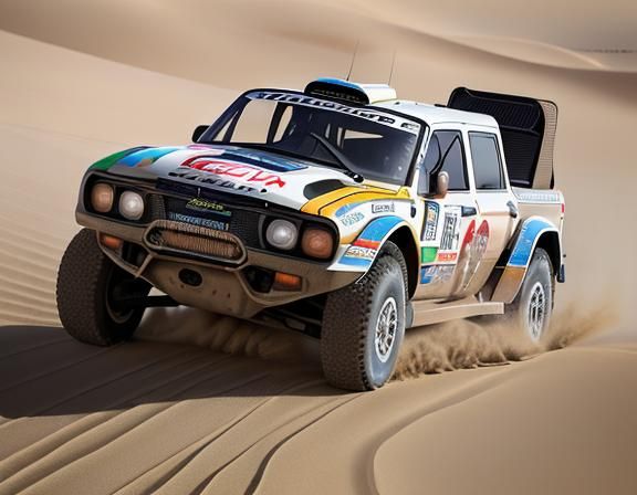 Realistic Racing Truck in Sahara Desert Rally