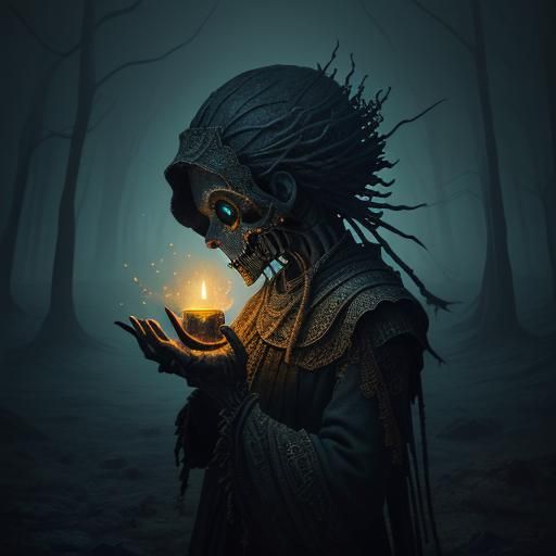 Ethereal Hand Restores Life in Surreal Landscape