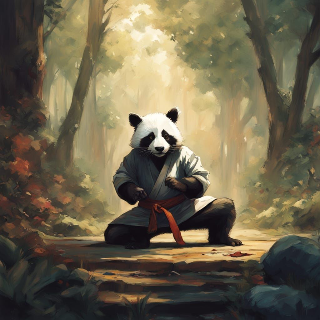 Animals Practicing Martial Arts in Karate Gis