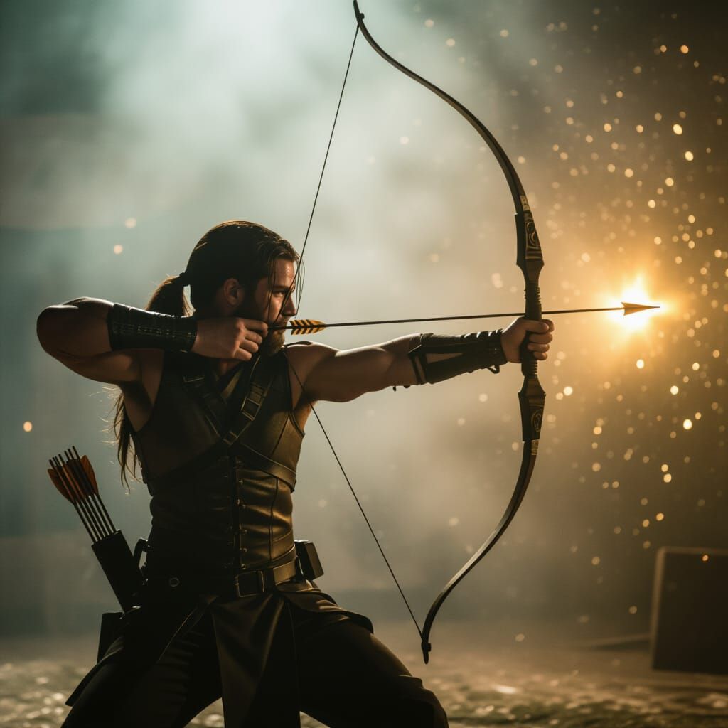 Dynamic Archery Scene with Cinematic Lighting