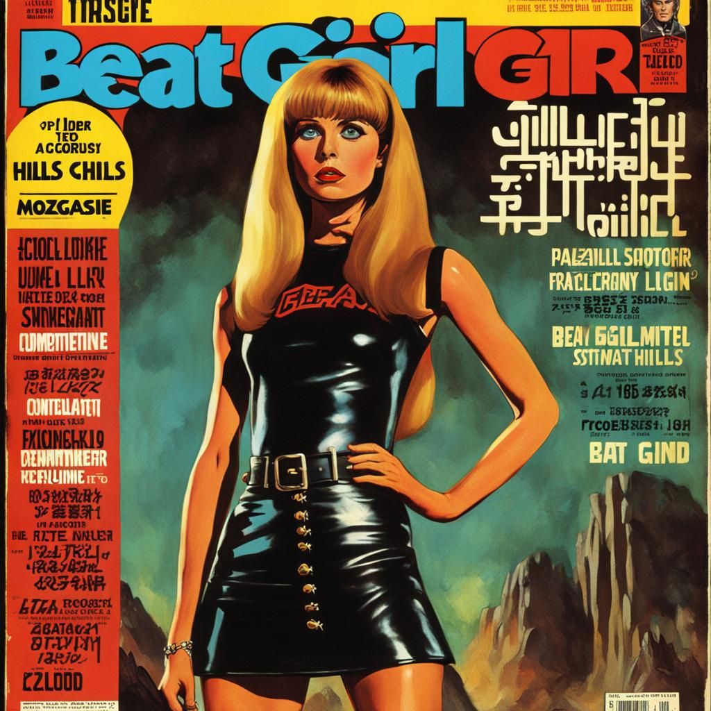 Retro Magazine Cover Featuring Gillian Hills