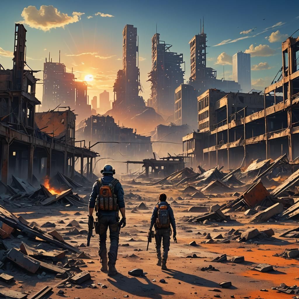 Post-Apocalyptic Survivor in Texas Wasteland Concept Art