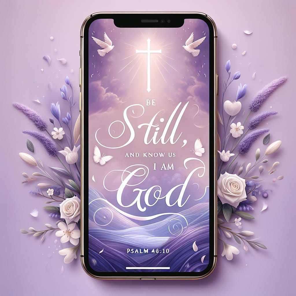 Feminine Christian Wallpaper with Bible Verse