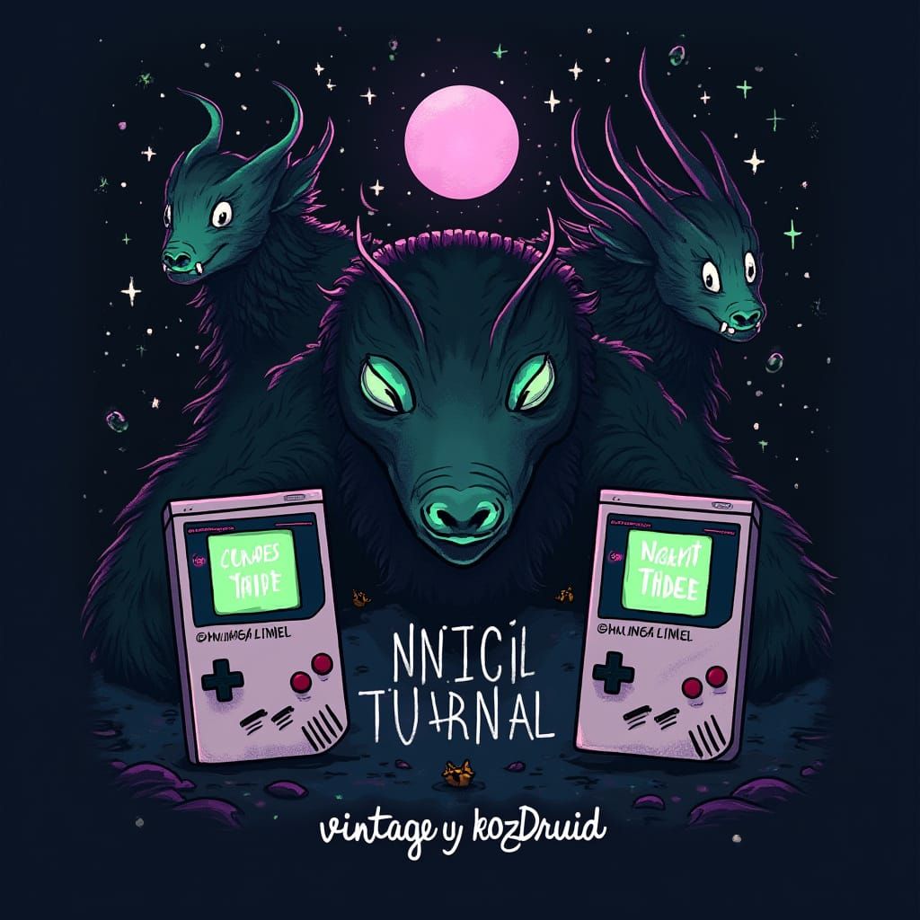 Ethereal Logo for NOCTURNAL, a Retro Gaming Store