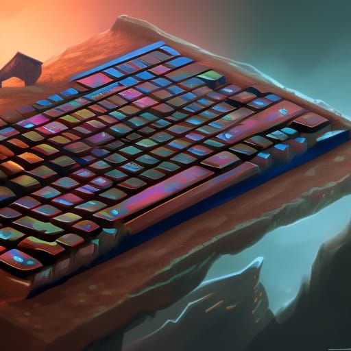 Fantastical Detailed Keyboard in Deep Color