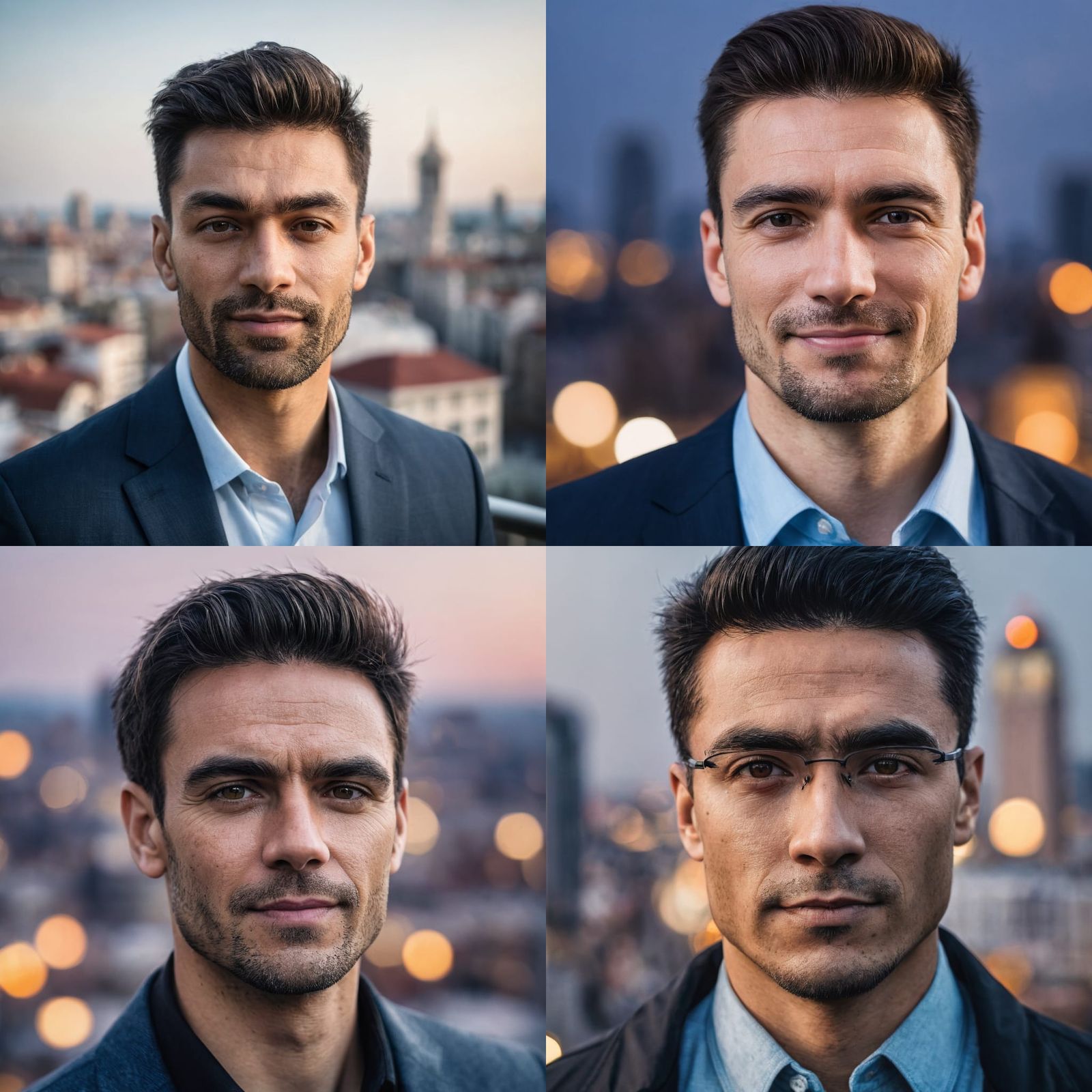 Professional Young Man Portrait in Old City Bokeh