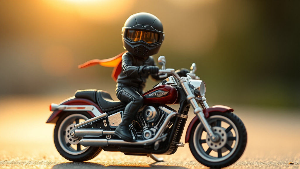 Miniature Rider on Hot Wheels Harley Street Glide