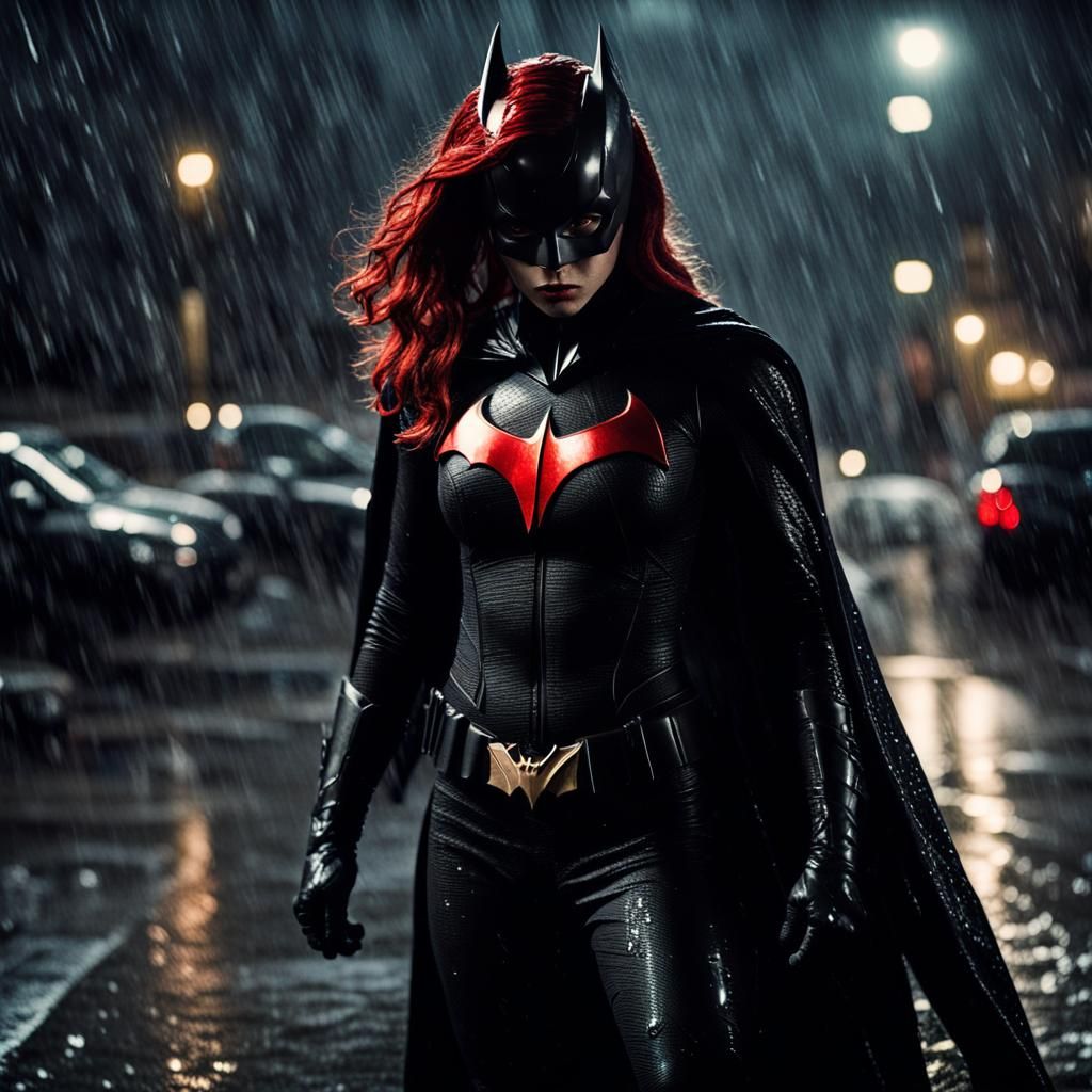 Batwoman in Gotham: Cinematic Film Still