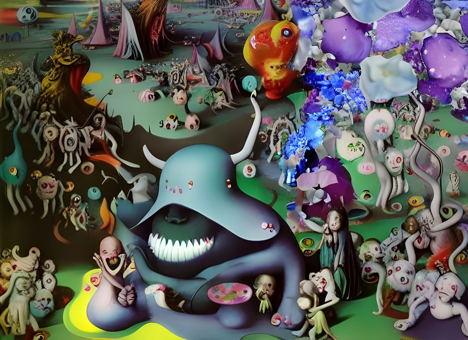 Lucifer's Candy Hellscape: A Hyperdetailed Concept Art