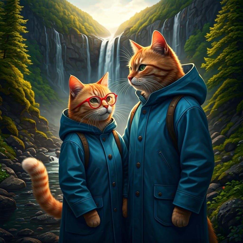 Cats in Norway: Staindalsfossen Waterfall Adventure