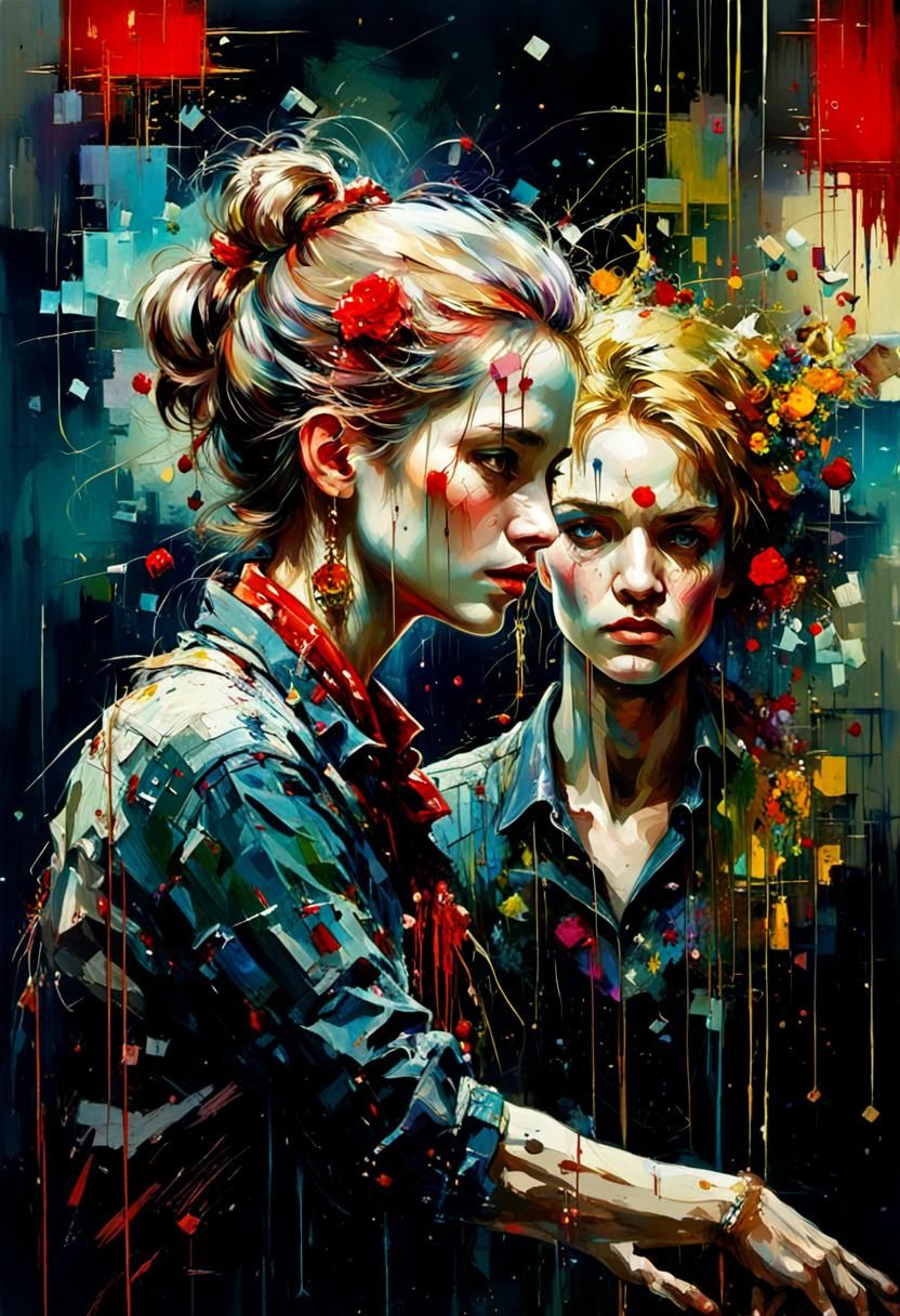 Detailed Fine Art Painting in Expressionist Style