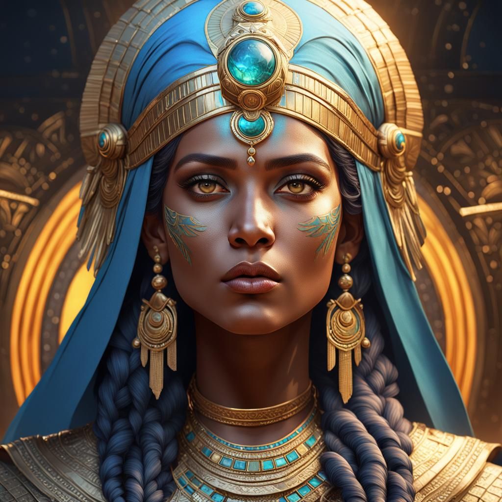 Cleopatra Portrait: Hyperdetailed Art Nouveau Concept