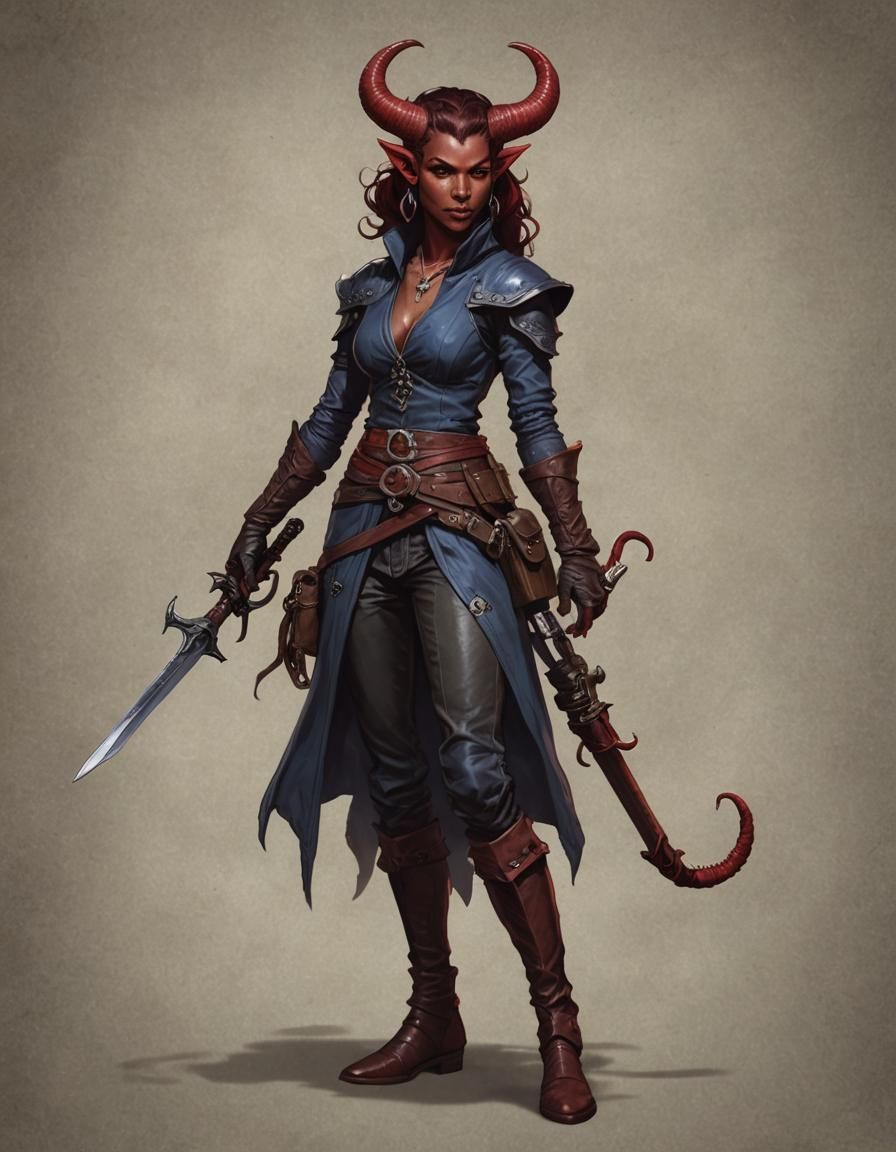 Tiefling Assassin Character from Dungeons and Dragons