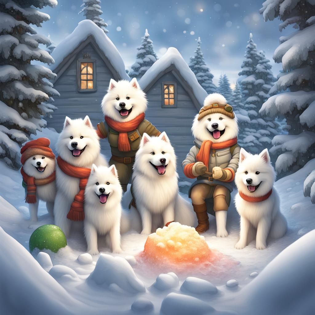 Snow Fort Frenzy: Epic Snowball Fight in Winter