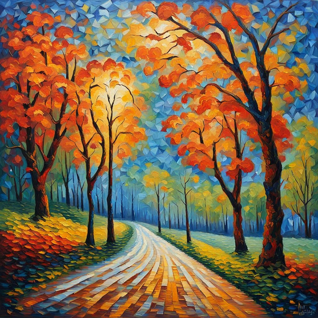 Expressionist Oil Painting with Impasto Texture