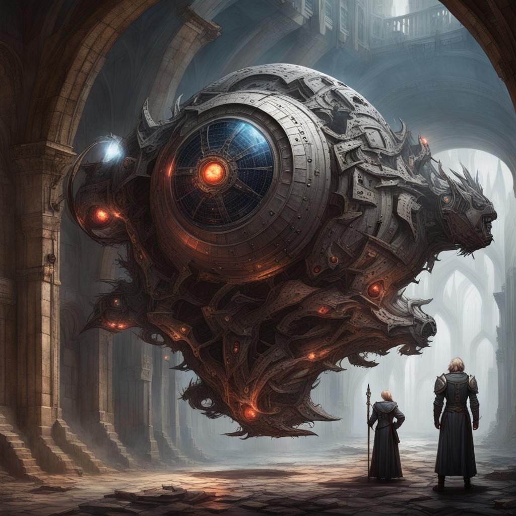 Medieval Sci-fi Fusion Art