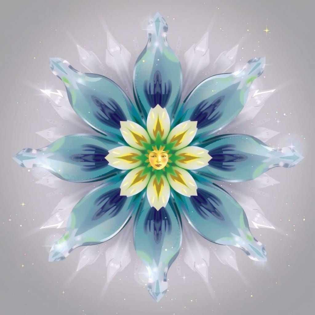 Crystal Lily Goddess in Elegant, Ethereal Beauty