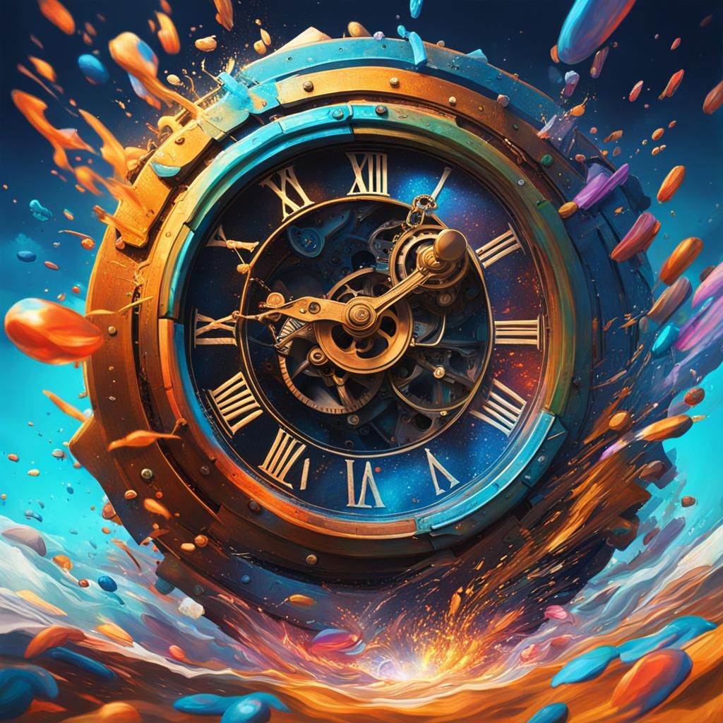 Hyperrealistic Time Travel Concept Art in Splash Art Style
