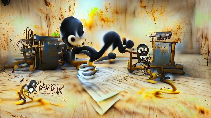 Shadow Puppet Performance on Textured Wall