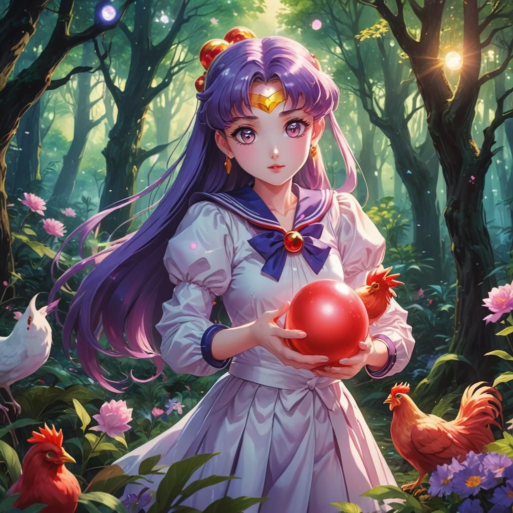 Sailor Moon Inspired Magical Girl in Anime Style