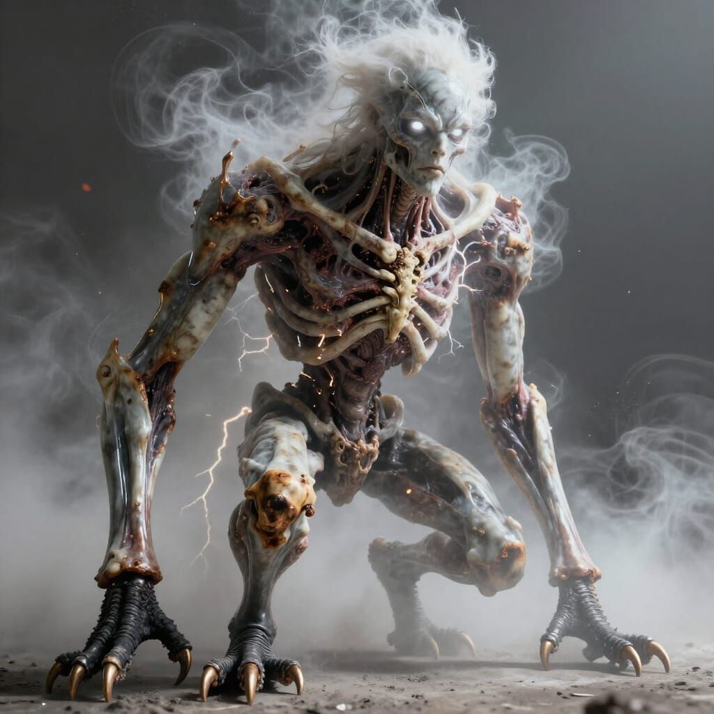 Colossal Humanoid Figure in Lightless Void