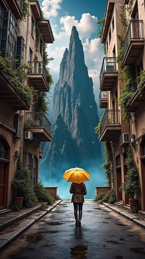 Astronaut in Abandoned Cityscape: A Surreal Vision