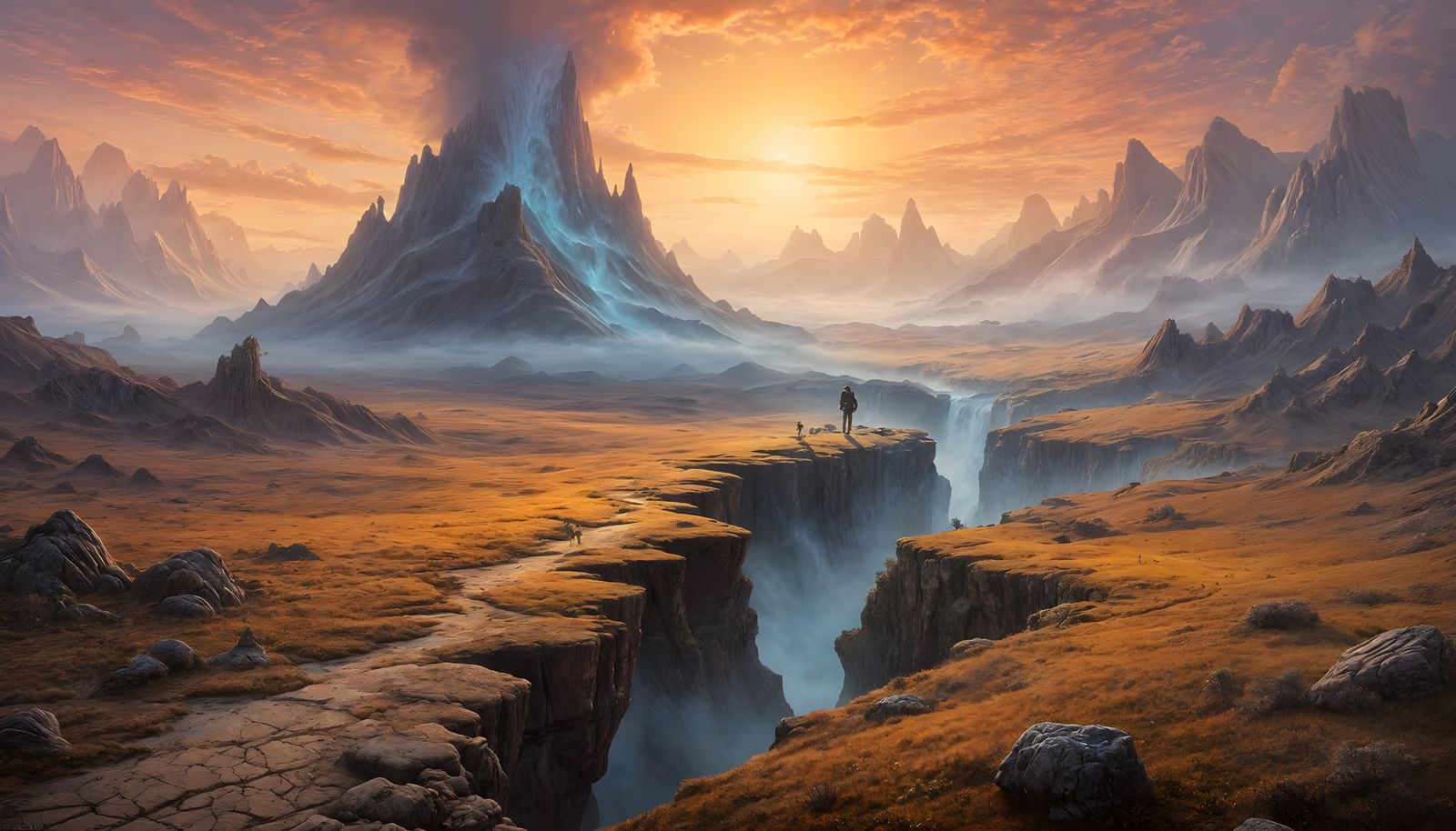 Prehistoric Plateau: Ethereal Fantasy Scene