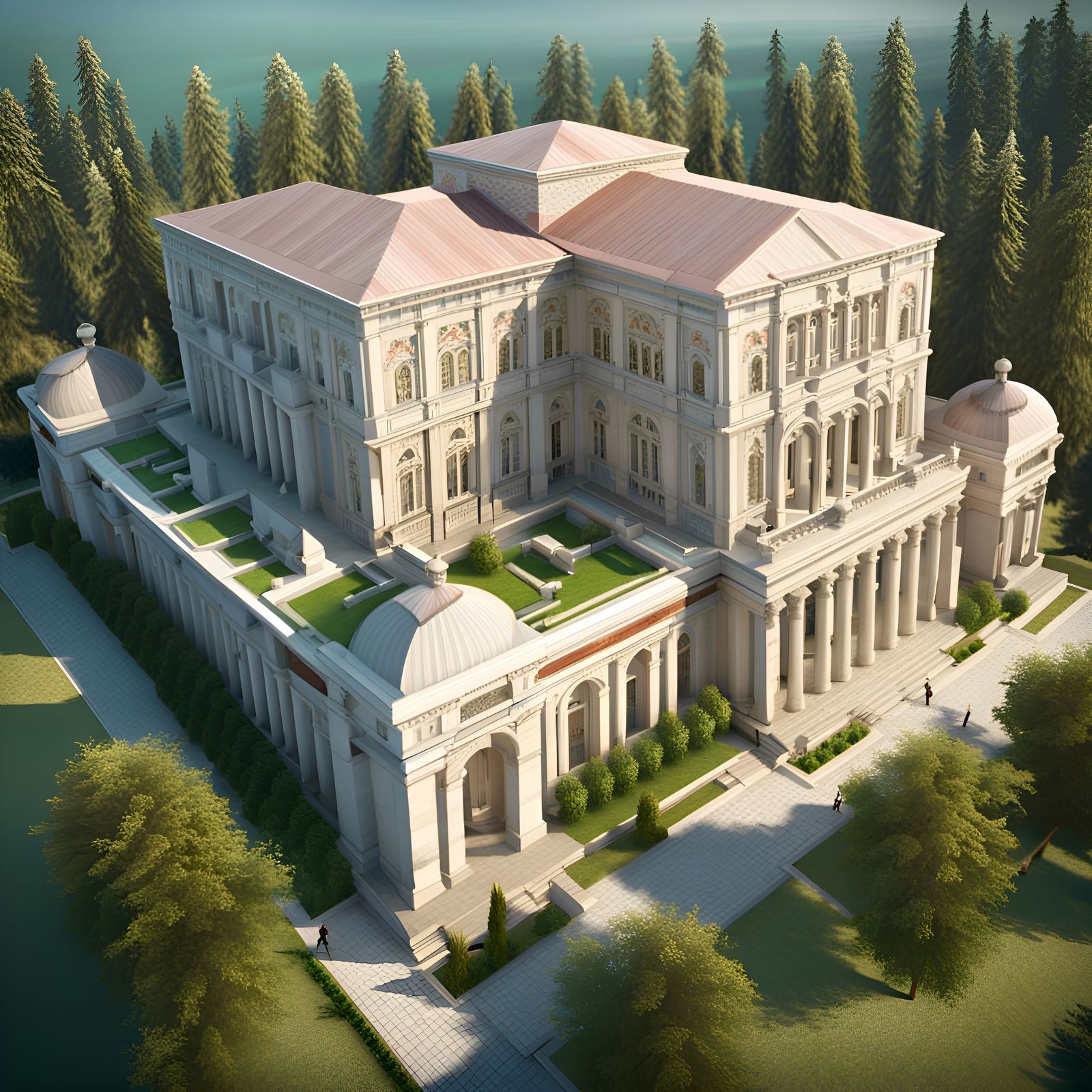 Exquisite Classical Abkhazian Cultural Buildings