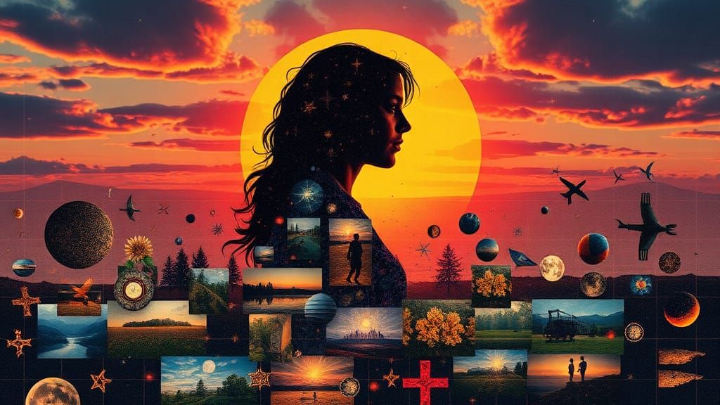 Mesmerizing Bio Art Paper Collage in 8K