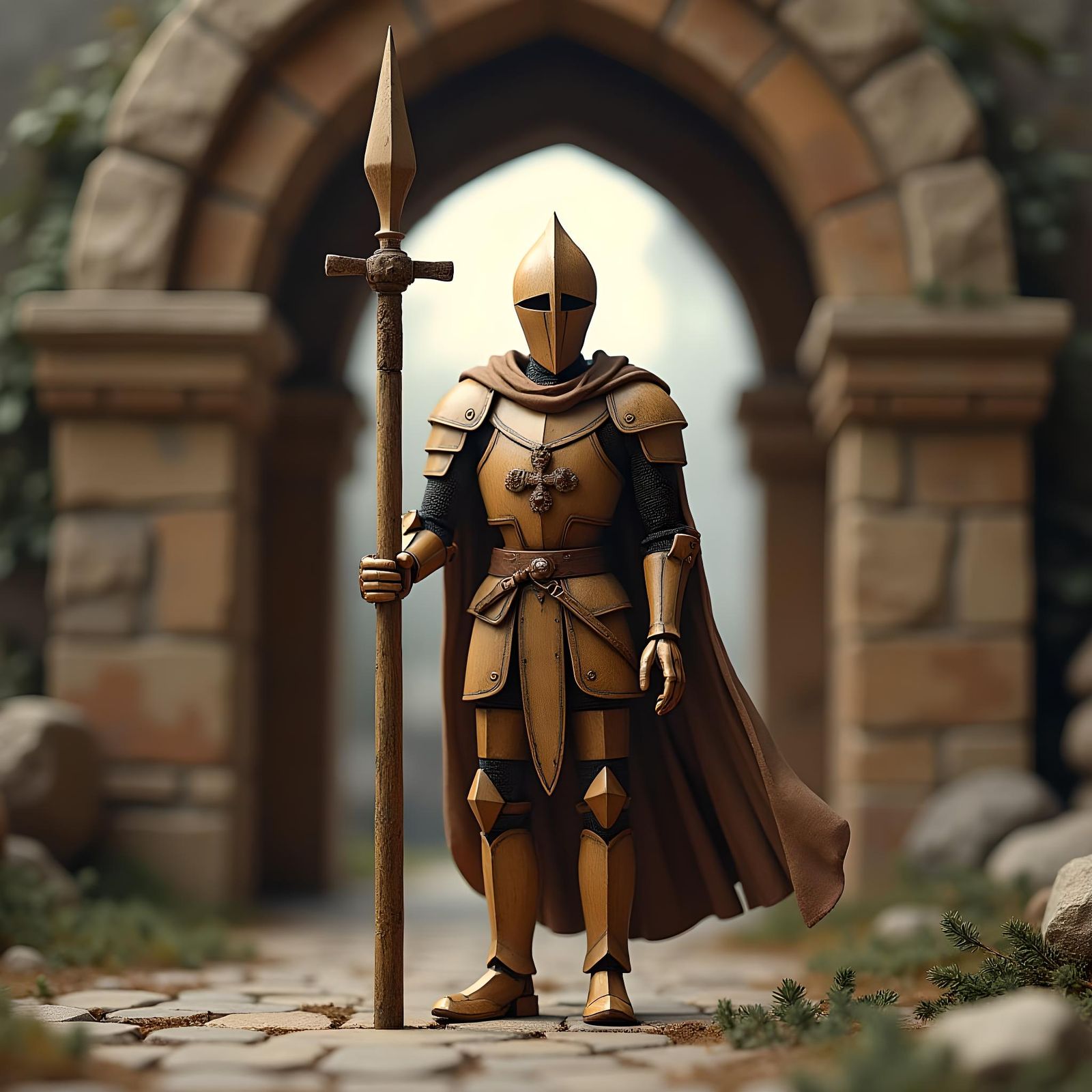 Wooden Knight Guards Portal: Epic Manga Art