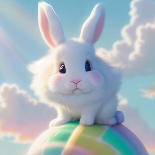 Pastel Swirl Bunny in Divine Sunshine